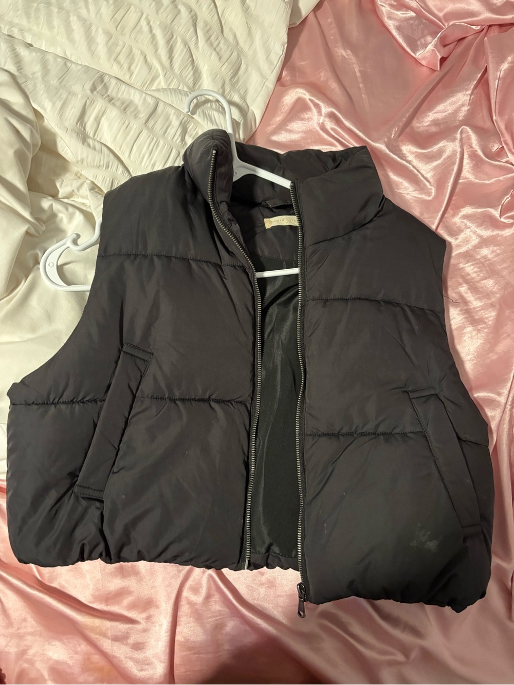 Altar'd State Black Quilted Puffer Vest